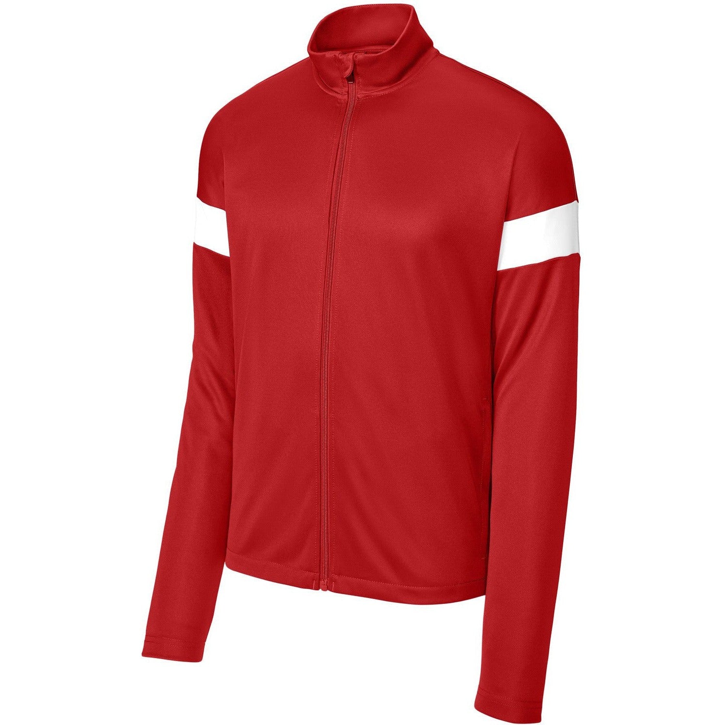 Sport-Tek Travel Full-Zip Jacket-Sport-Tek-Deep Red/White-XS-Thread Logic