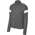  Sport-Tek Travel Full-Zip Jacket-Sport-Tek-Iron Grey/White-XS-Thread Logic