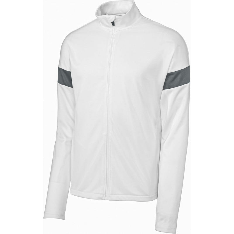 Sport-Tek Travel Full-Zip Jacket-Sport-Tek-White/Iron Grey-XS-Thread Logic