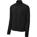 Sport-Tek Sport-Wick Stretch Full-Zip Cadet Jacket-Sport-Tek-Black-XS-Thread Logic