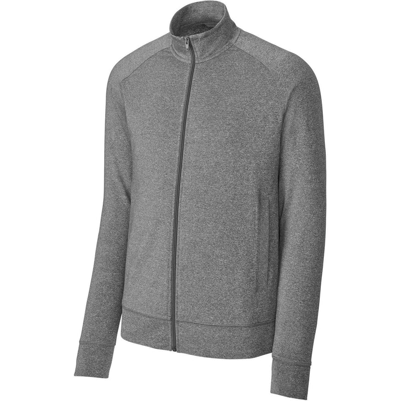 Sport-Tek Sport-Wick Stretch Full-Zip Cadet Jacket-Sport-Tek-Charcoal Grey Heather-XS-Thread Logic