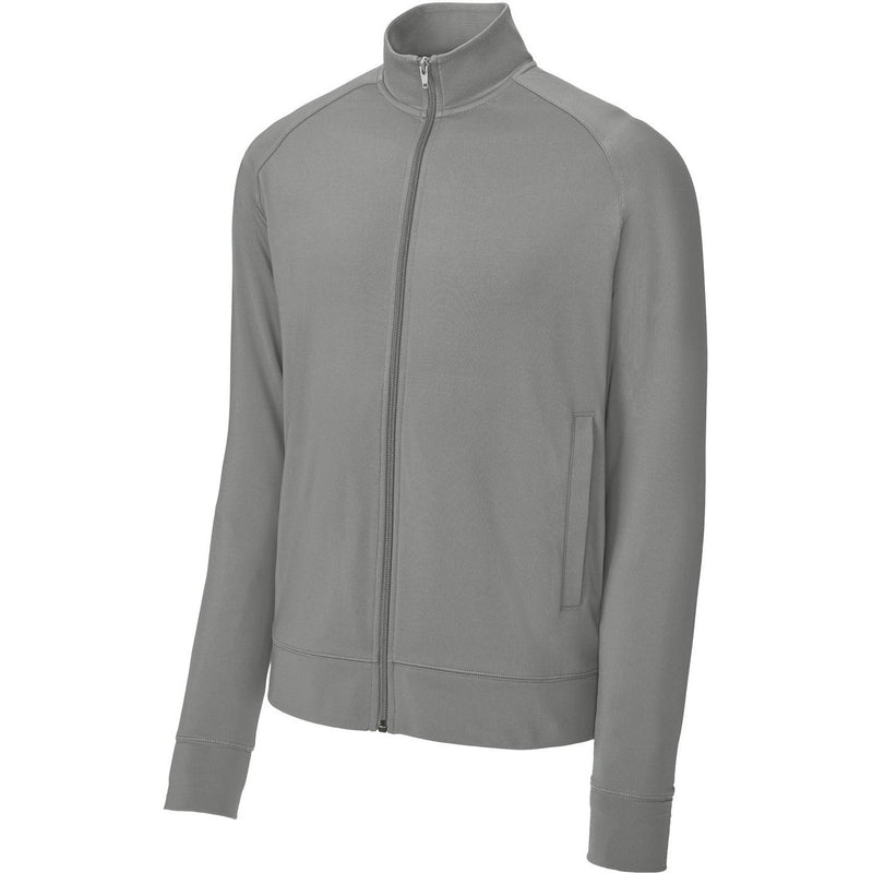 Sport-Tek Sport-Wick Stretch Full-Zip Cadet Jacket-Sport-Tek-Charcoal Grey-XS-Thread Logic