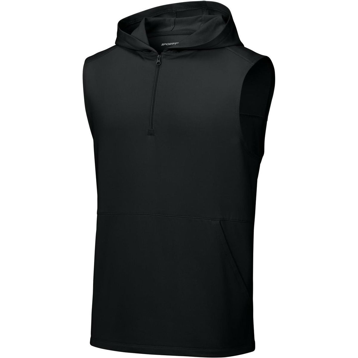 no-logo Sport-Tek Sport-Wick Stretch Sleeveless Hooded 1/4-Zip