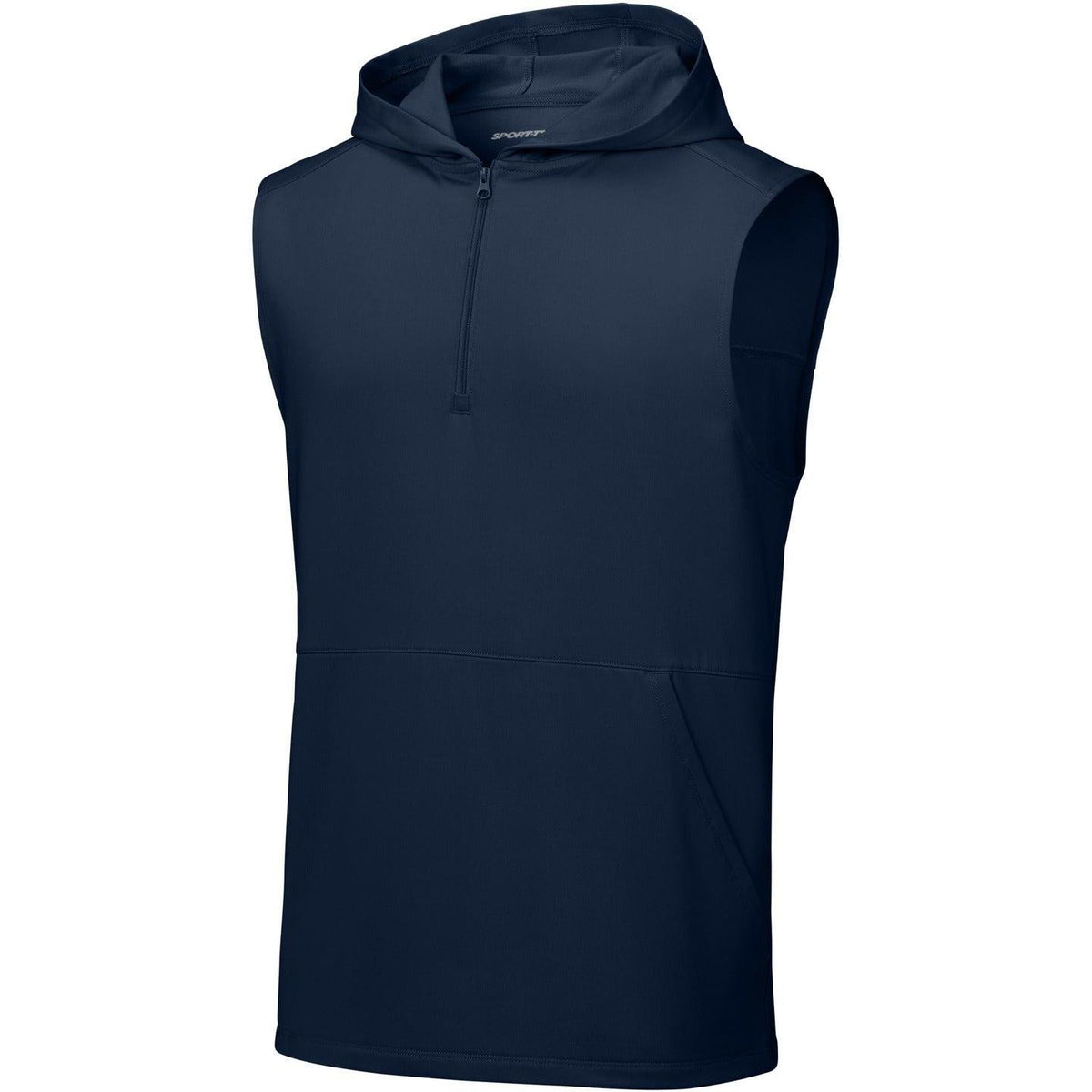 no-logo Sport-Tek Sport-Wick Stretch Sleeveless Hooded 1/4-Zip