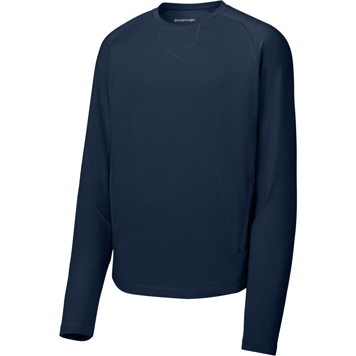 no-logo Sport-Tek Sport-Wick Stretch Pocketed Crewneck