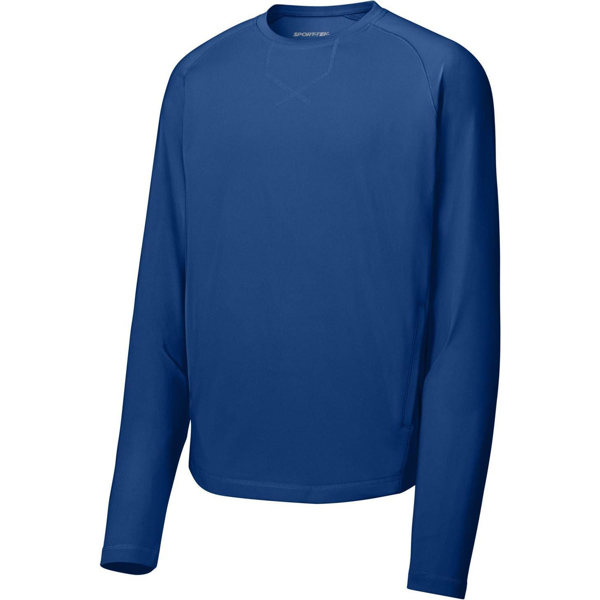 no-logo Sport-Tek Sport-Wick Stretch Pocketed Crewneck