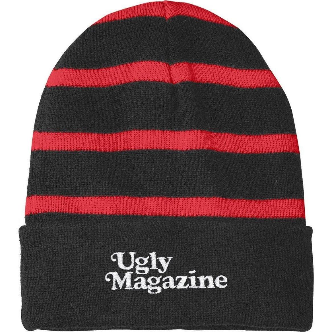 no-logo Sport-Tek Striped Beanie Solid Band-Headwear-Sport-Tek-Thread Logic