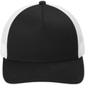 Sport-Tek Yupoong Retro Trucker 5-Panel Cap-Sport-Tek-Black/White-OSFA-Thread Logic