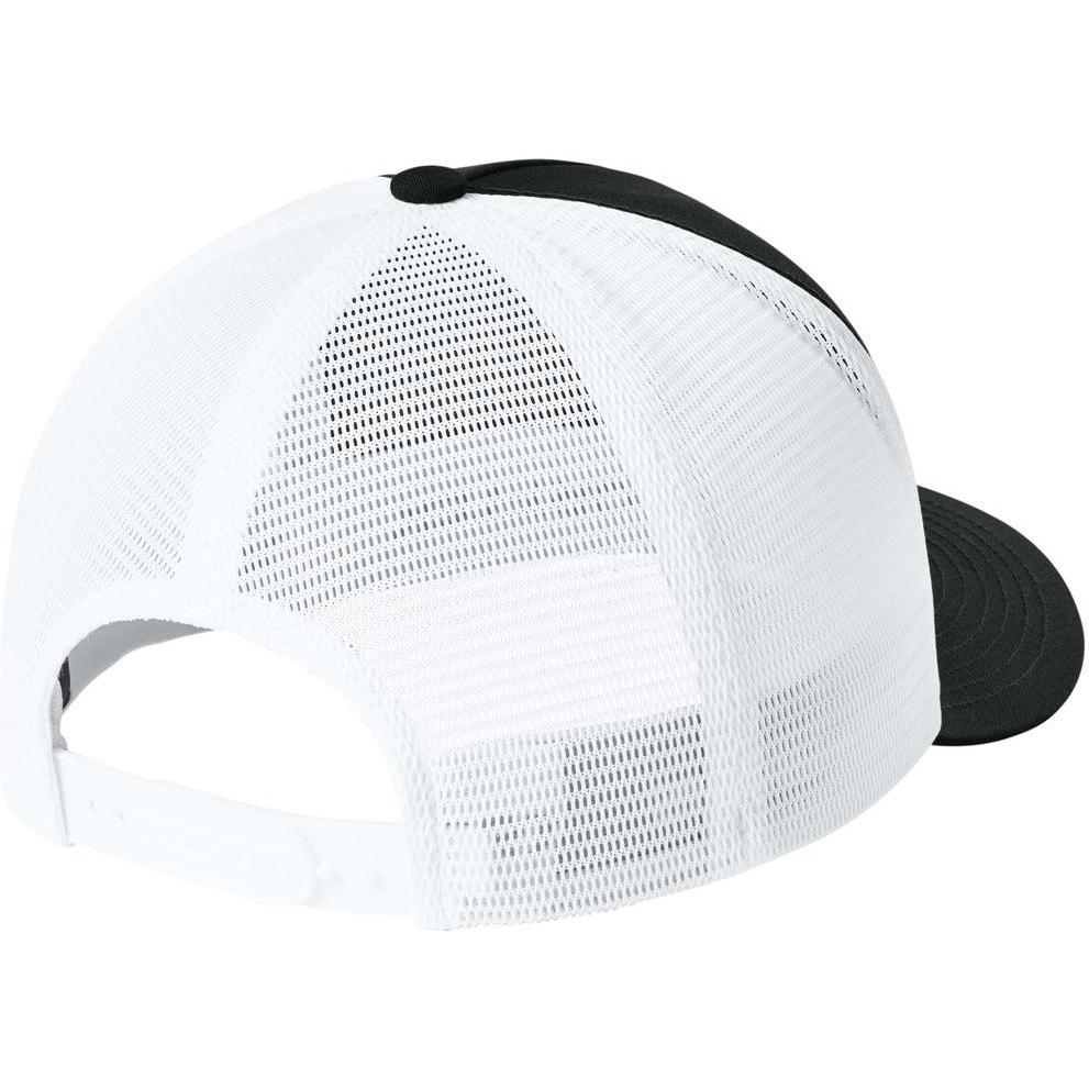 no-logo Sport-Tek Stretch-Tek 5-Panel Trucker Cap