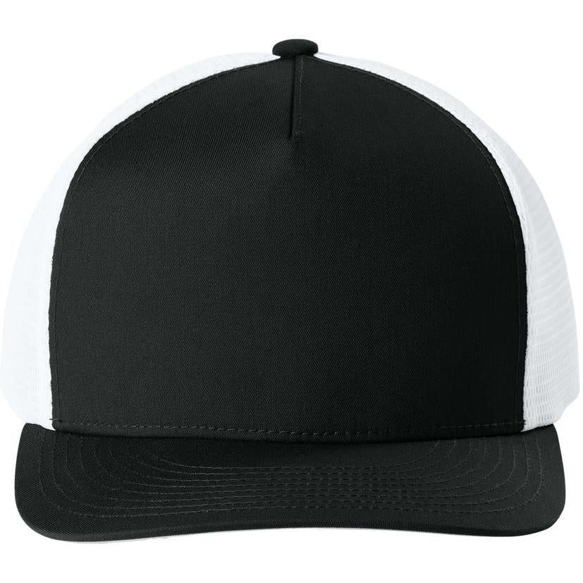 no-logo Sport-Tek Stretch-Tek 5-Panel Trucker Cap