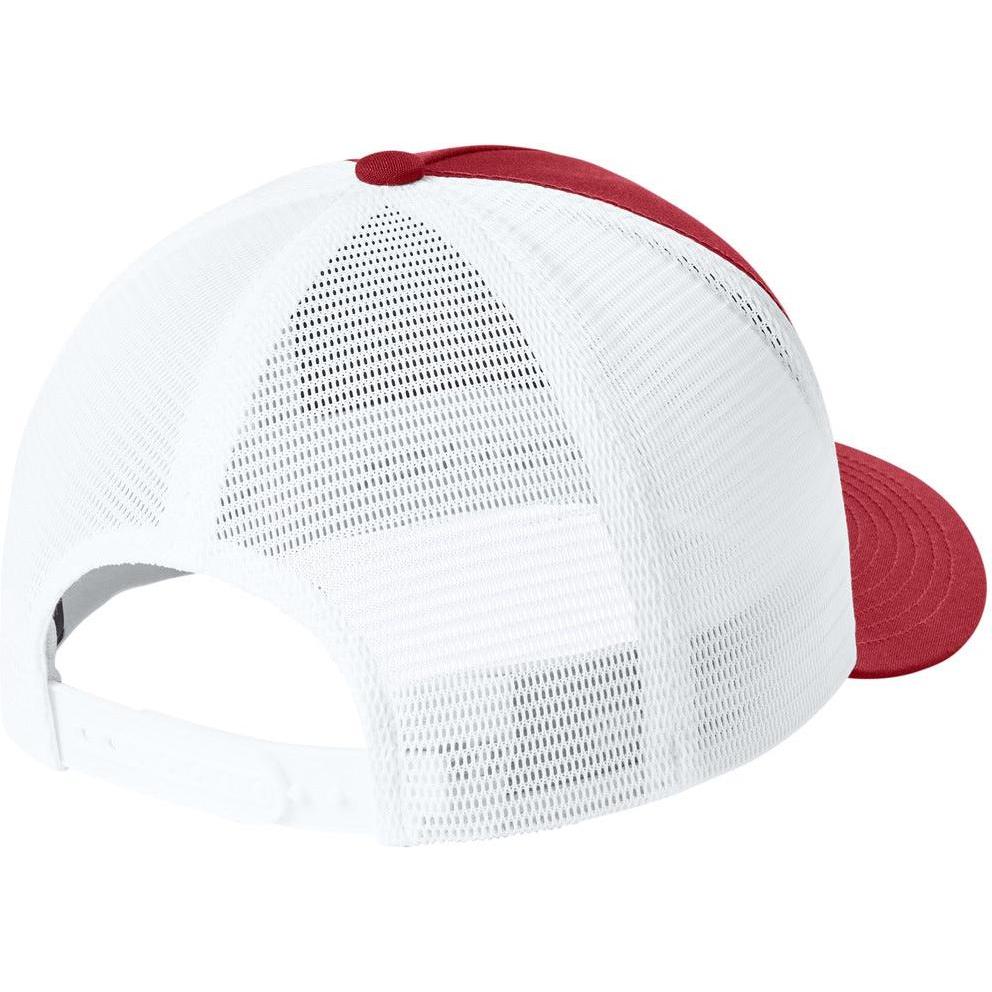 no-logo Sport-Tek Stretch-Tek 5-Panel Trucker Cap