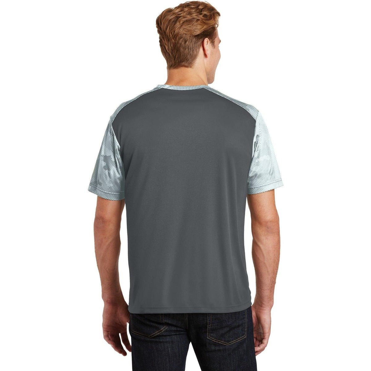 no-logo Sport-Tek Camohex Colorblock Tee-Regular-Sport-Tek-Thread Logic