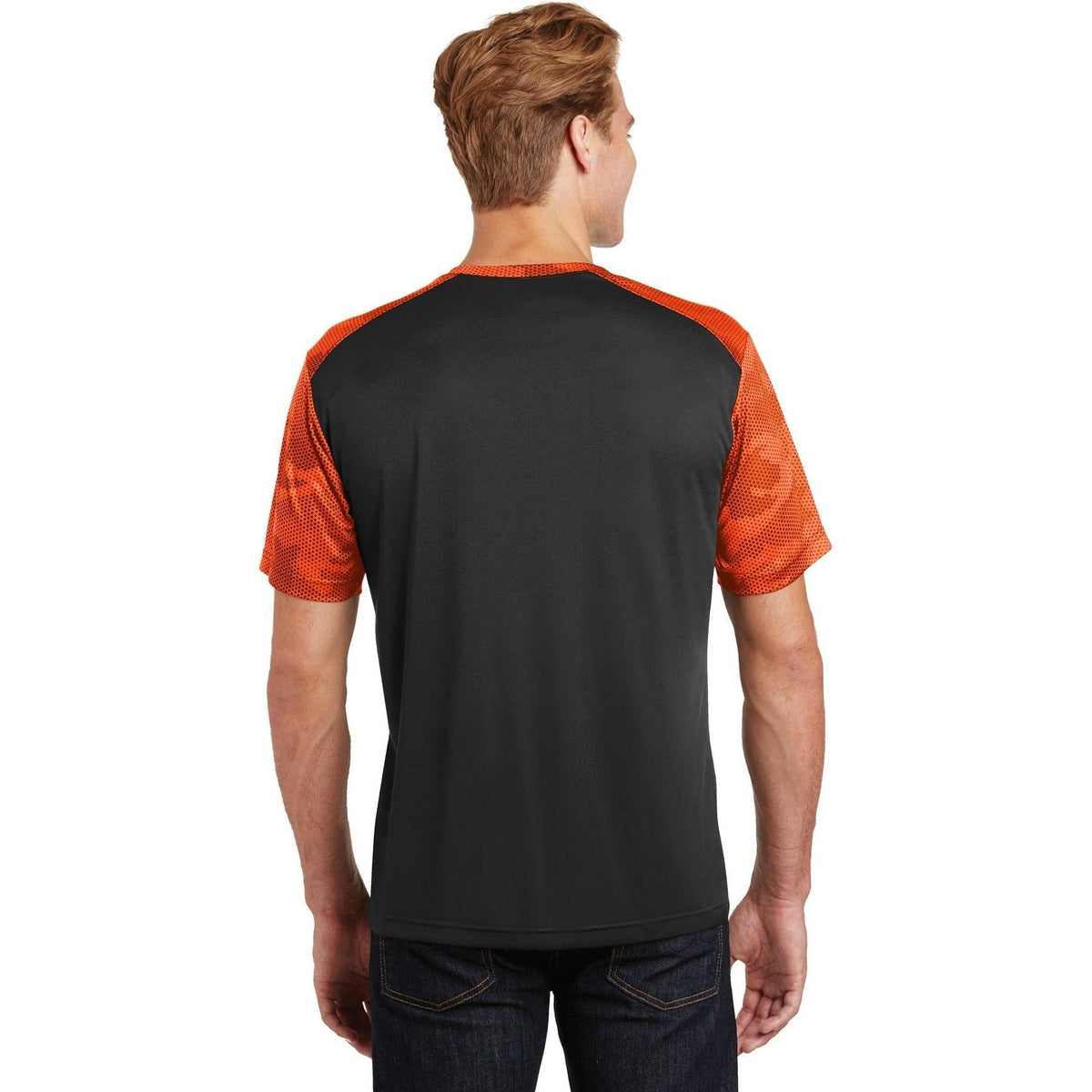 no-logo Sport-Tek Camohex Colorblock Tee-Regular-Sport-Tek-Thread Logic