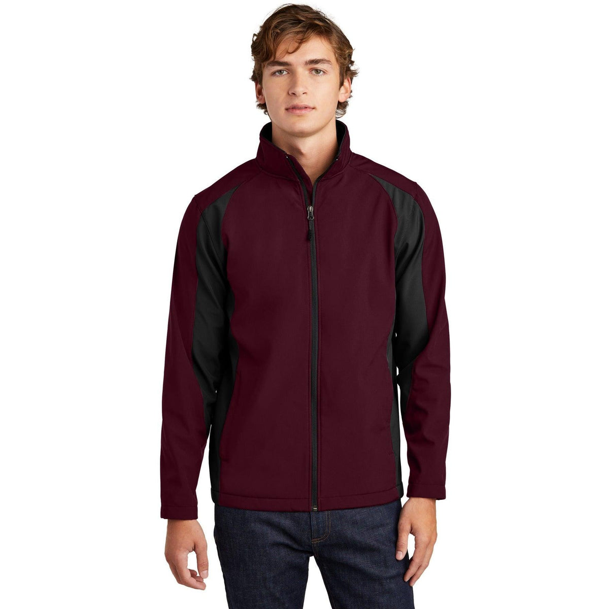 no-logo Sport-Tek Colorblock Soft Shell Jacket-Active-Sport-Tek-Thread Logic