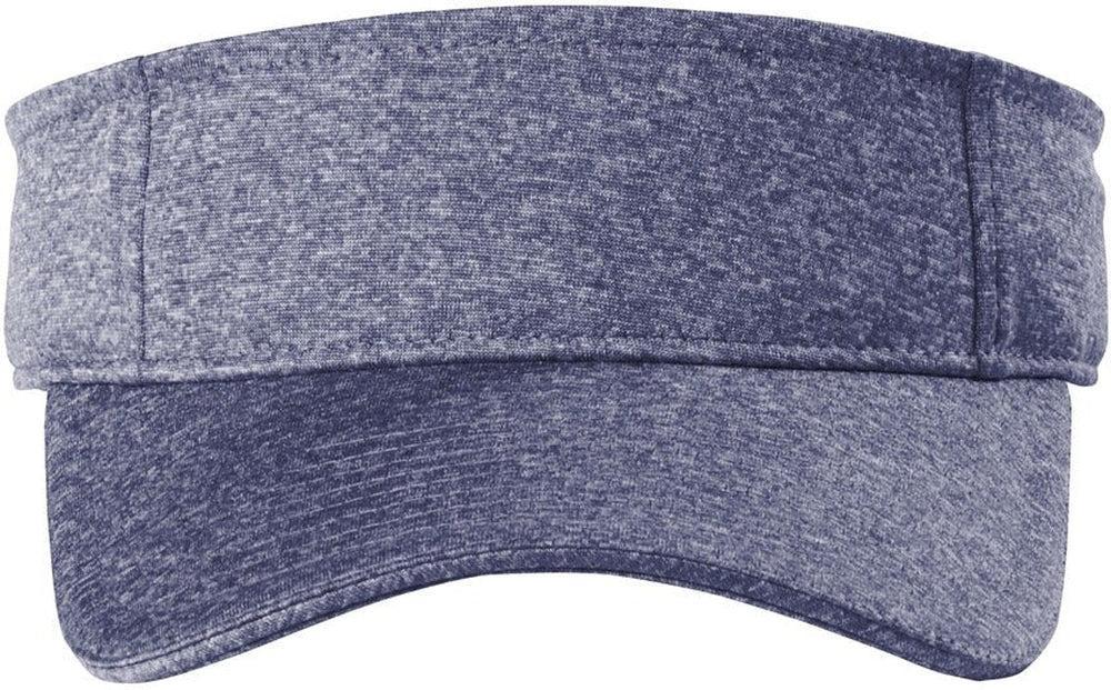 No-Logo CLOSEOUT - Sport-Tek Contender Visor-Headwear-Sport-Tek-True Navy Heather/True Navy-OSFA-Thread Logic