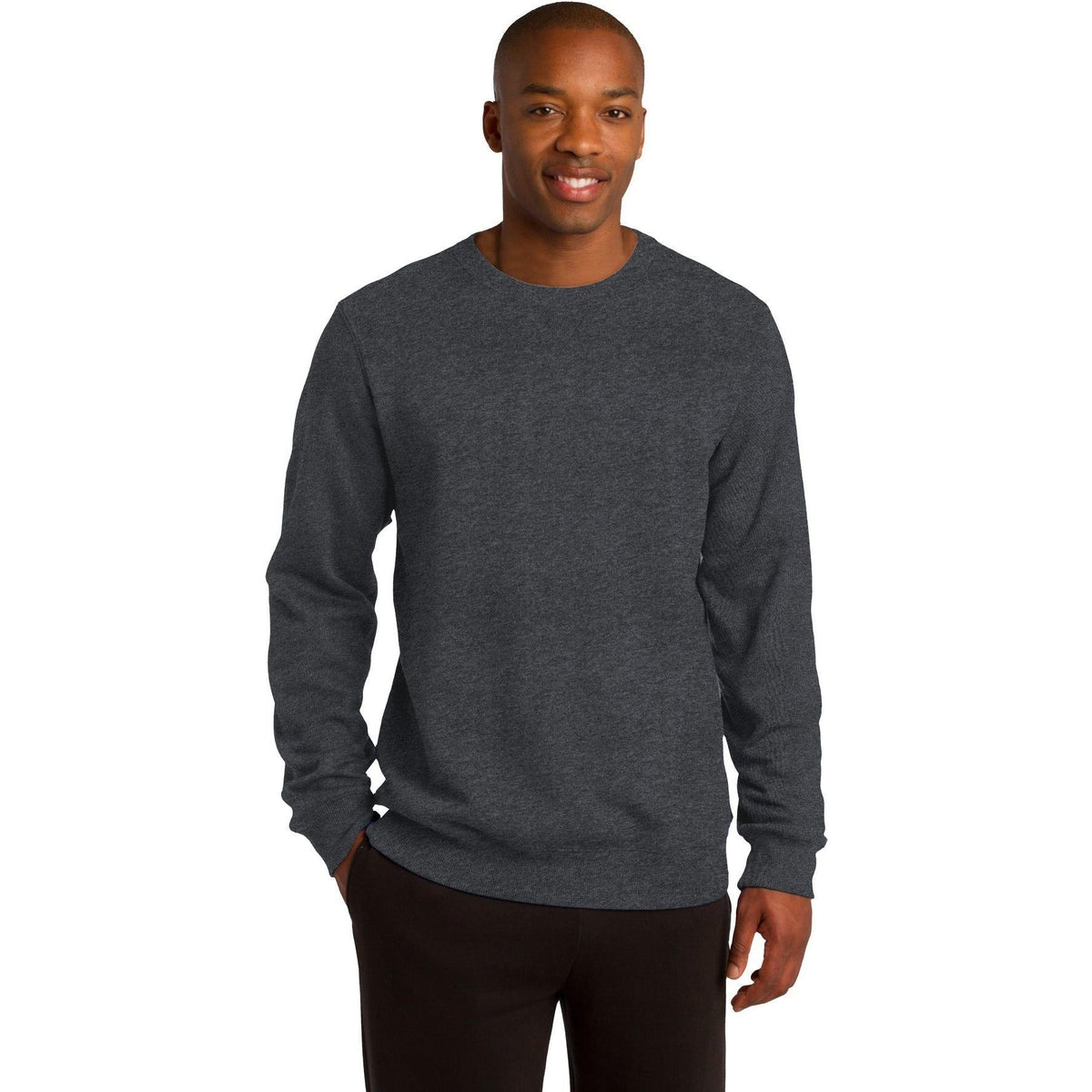 no-logo  Sport-Tek Crewneck Sweatshirt-Regular-Sport-Tek-Graphite Heather-S-Thread Logic