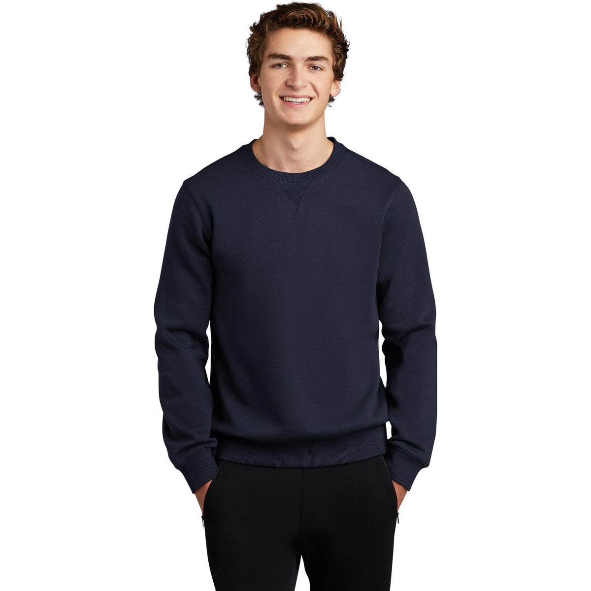 no-logo  Sport-Tek Crewneck Sweatshirt-Regular-Sport-Tek-True Navy-S-Thread Logic