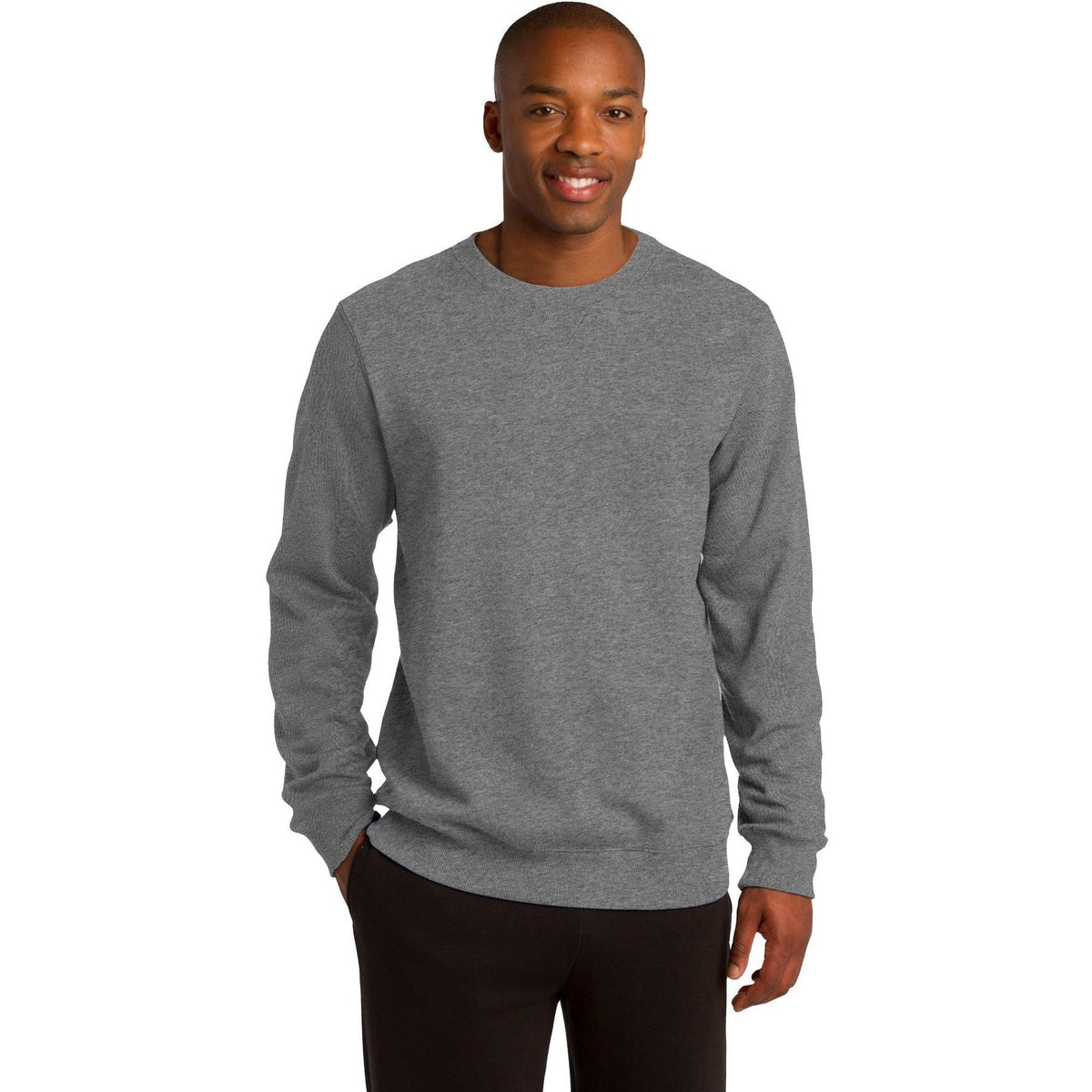 no-logo  Sport-Tek Crewneck Sweatshirt-Regular-Sport-Tek-Vintage Heather-S-Thread Logic
