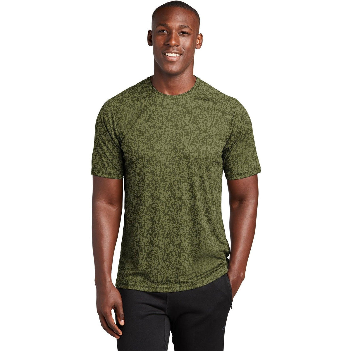 no-logo  Sport-Tek Digi Camo Tee-Regular-Sport-Tek-Olive Drab Green-S-Thread Logic