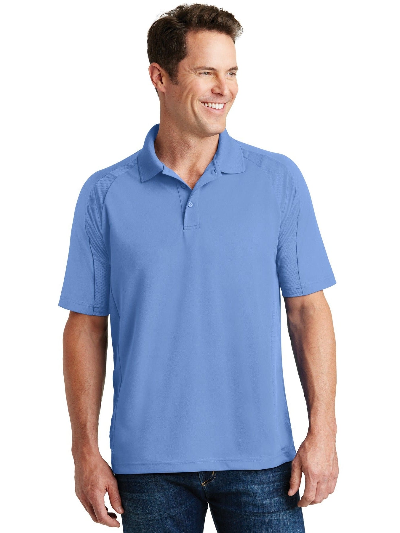  Sport-Tek Dri-Mesh Pro Polo-Regular-Sport-Tek-Carolina Blue-S-Thread Logic