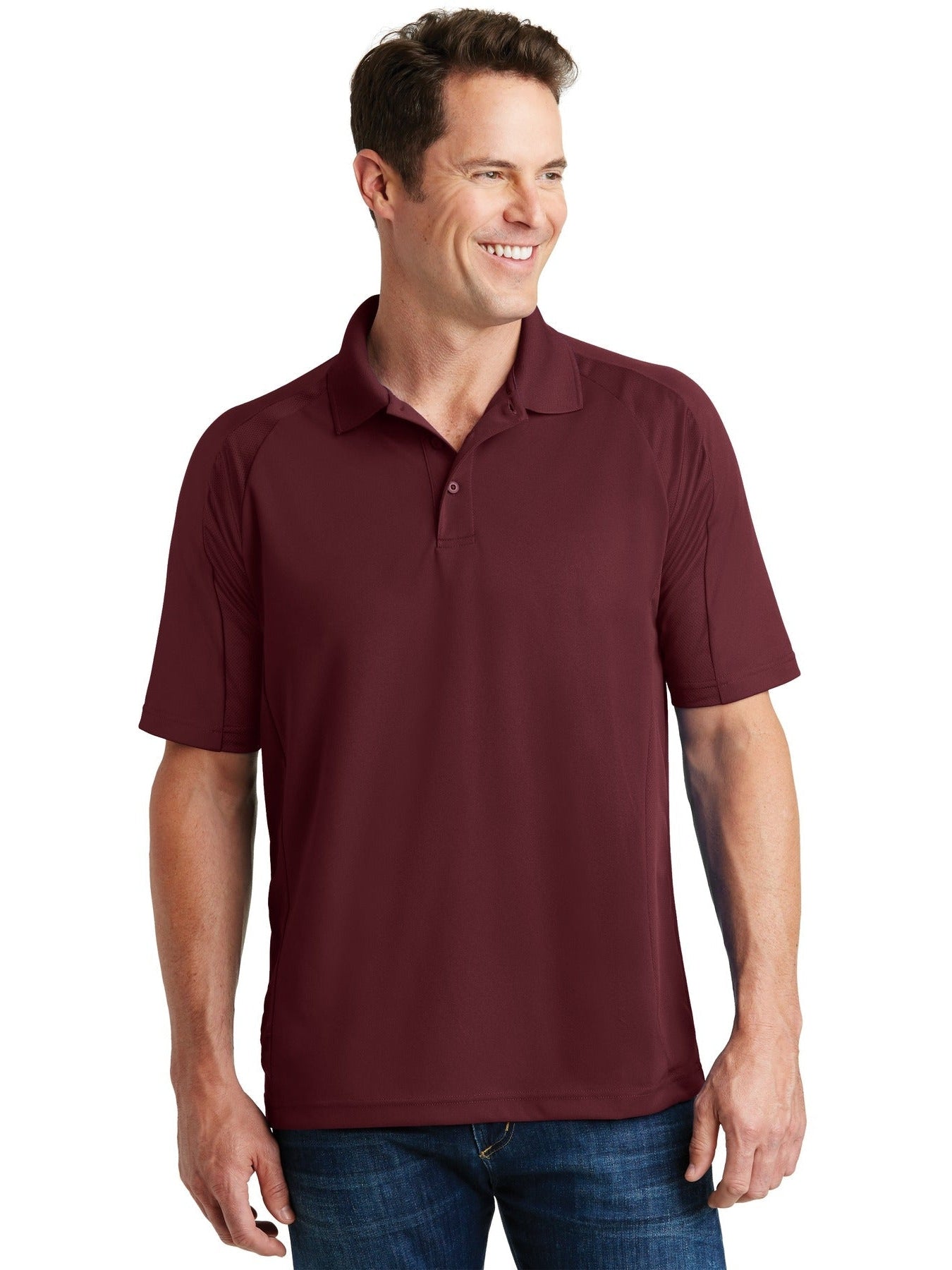  Sport-Tek Dri-Mesh Pro Polo-Regular-Sport-Tek-Maroon-S-Thread Logic