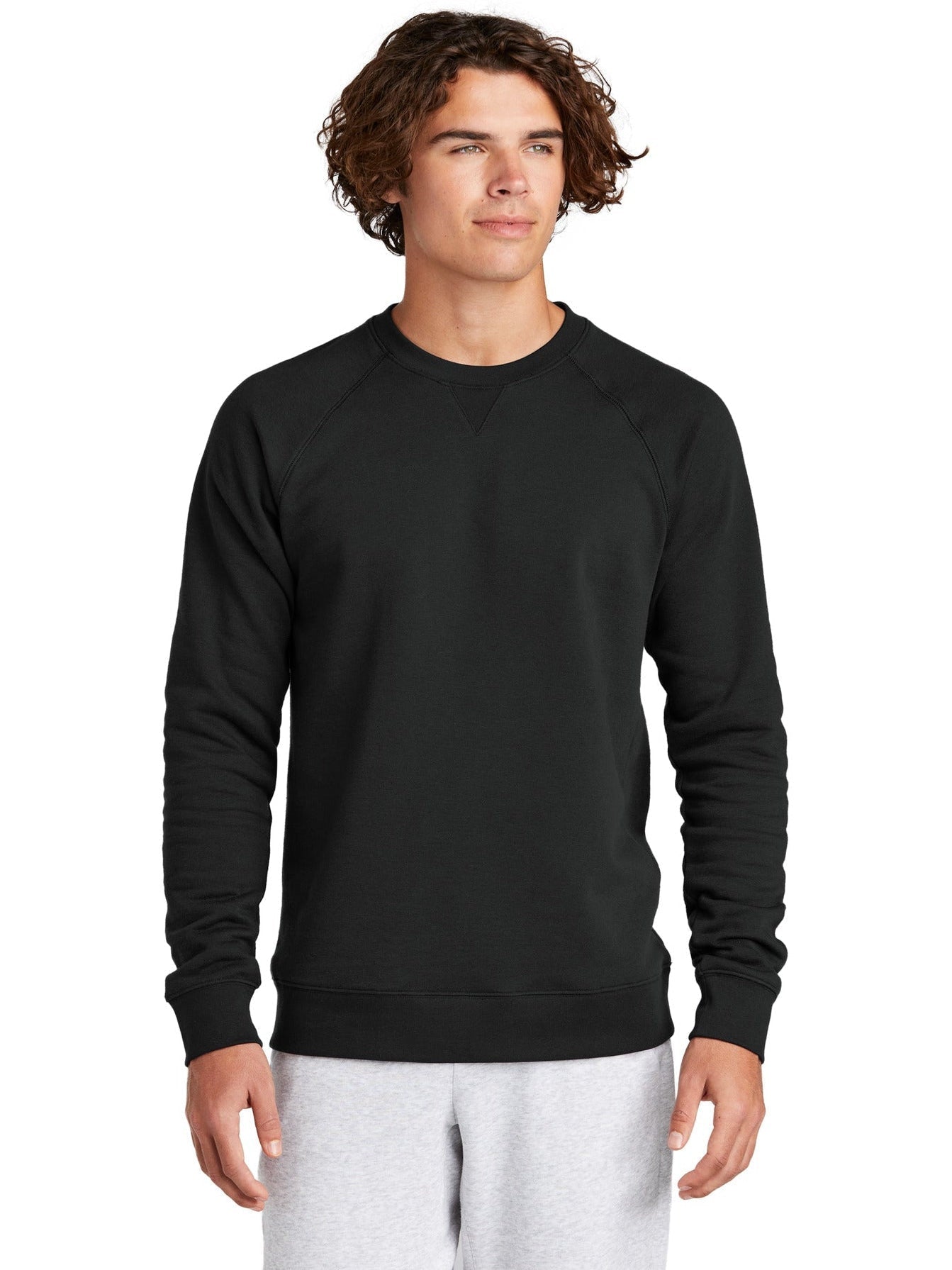  Sport-Tek Drive Fleece Crewneck-Regular-Sport-Tek-Black-2XL-Thread Logic
