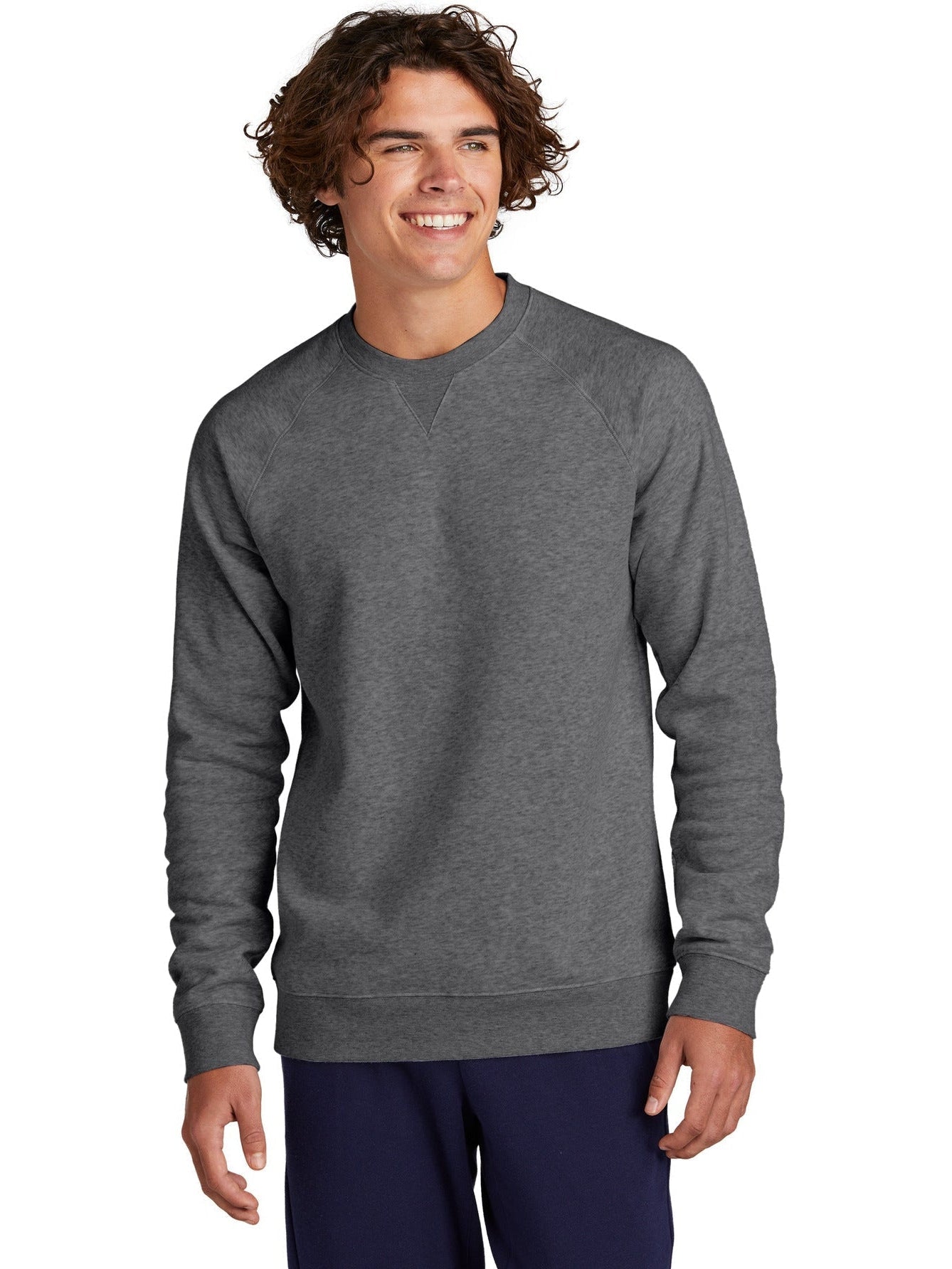  Sport-Tek Drive Fleece Crewneck-Regular-Sport-Tek-Graphite Heather-2XL-Thread Logic