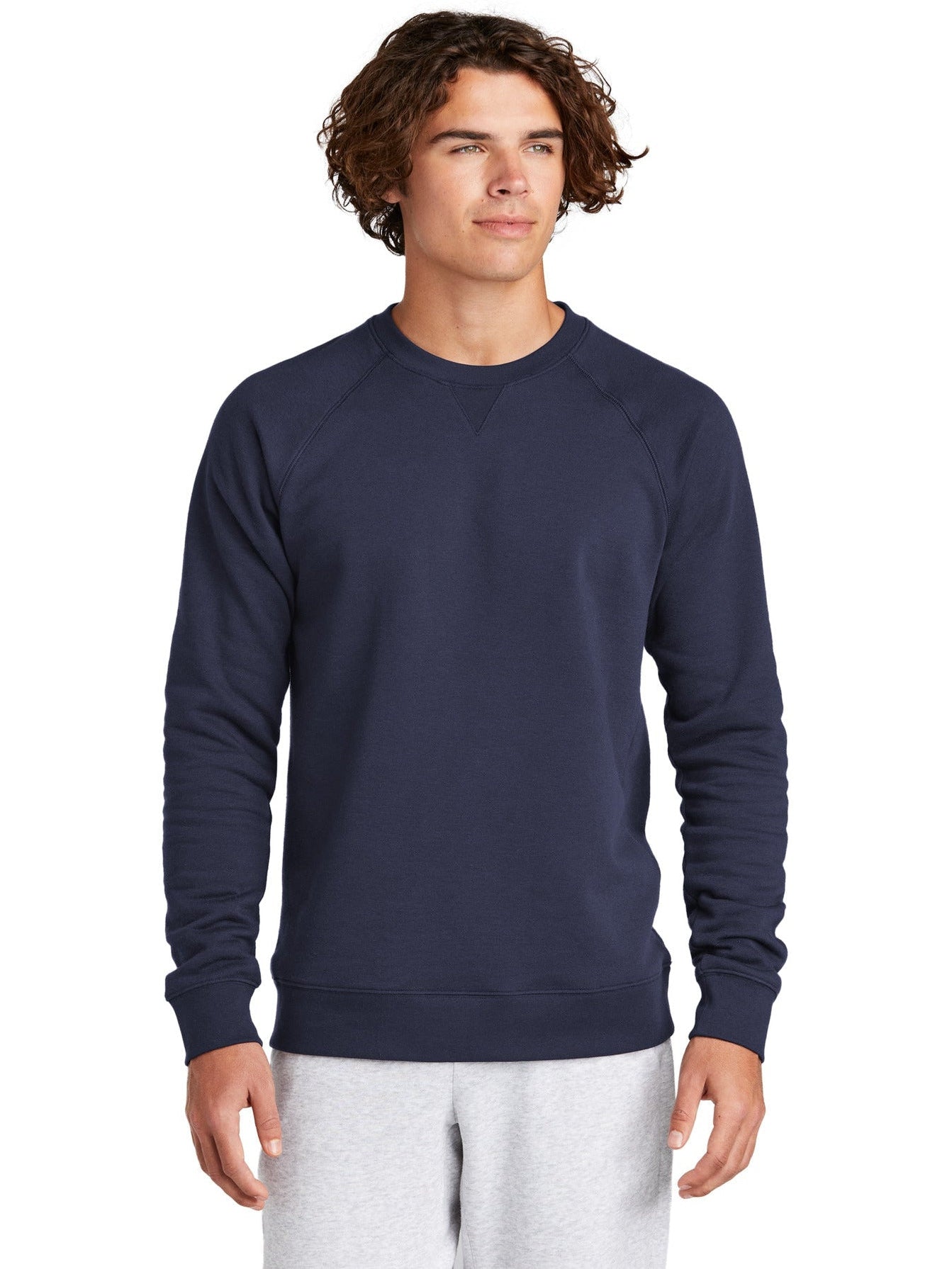  Sport-Tek Drive Fleece Crewneck-Regular-Sport-Tek-True Navy-2XL-Thread Logic