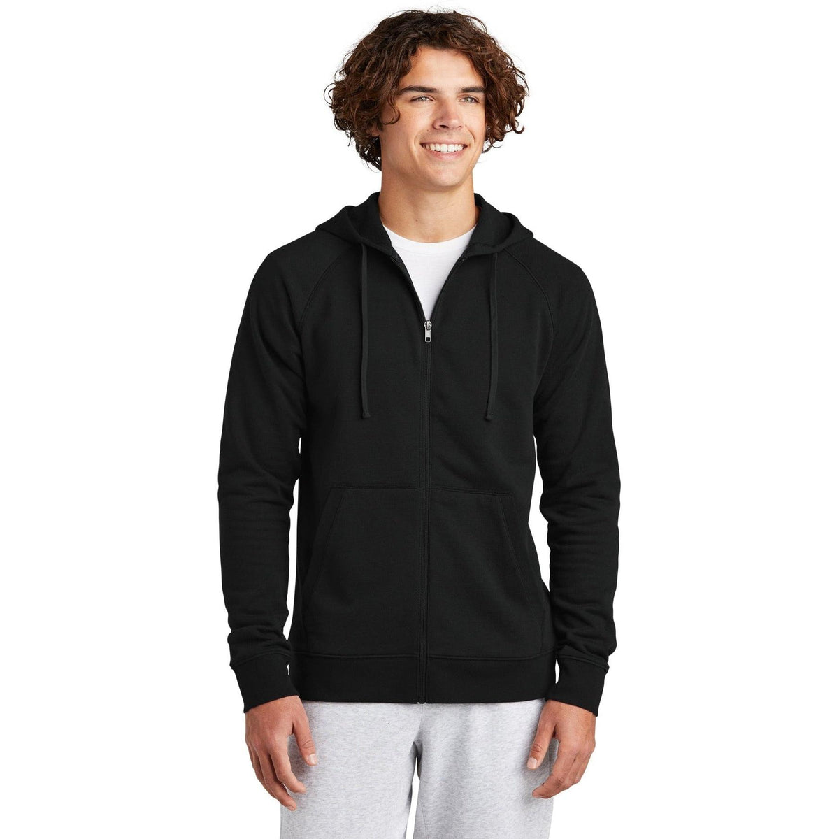 no-logo  Sport-Tek Drive Fleece Hooded Full-Zip-Regular-Sport-Tek-Black-2XL-Thread Logic