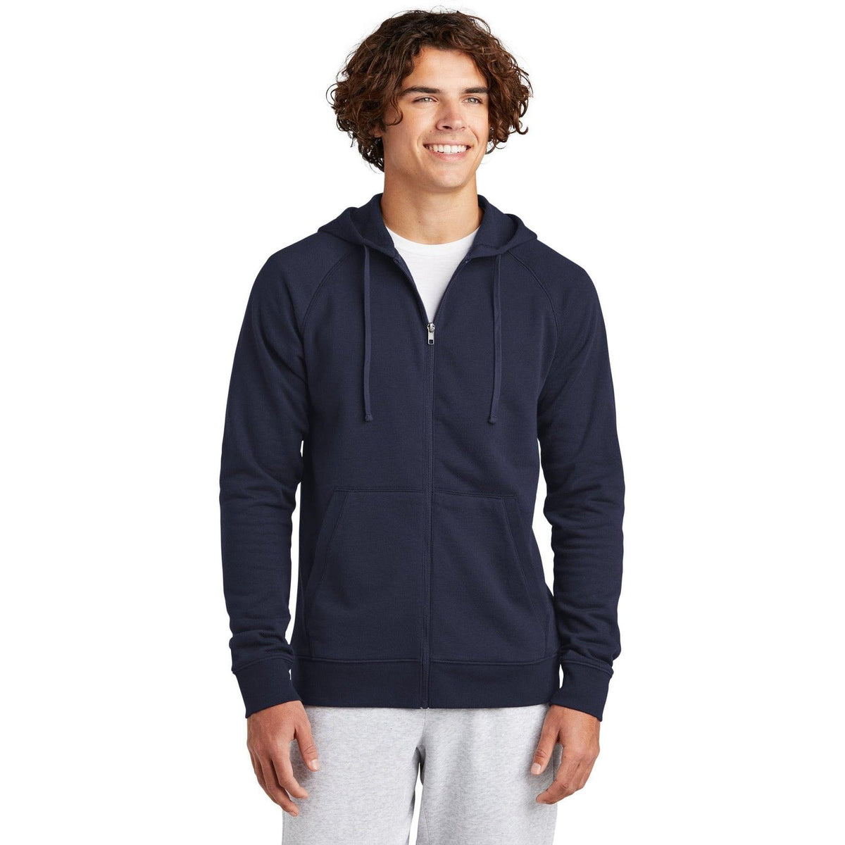 no-logo  Sport-Tek Drive Fleece Hooded Full-Zip-Regular-Sport-Tek-True Navy-2XL-Thread Logic