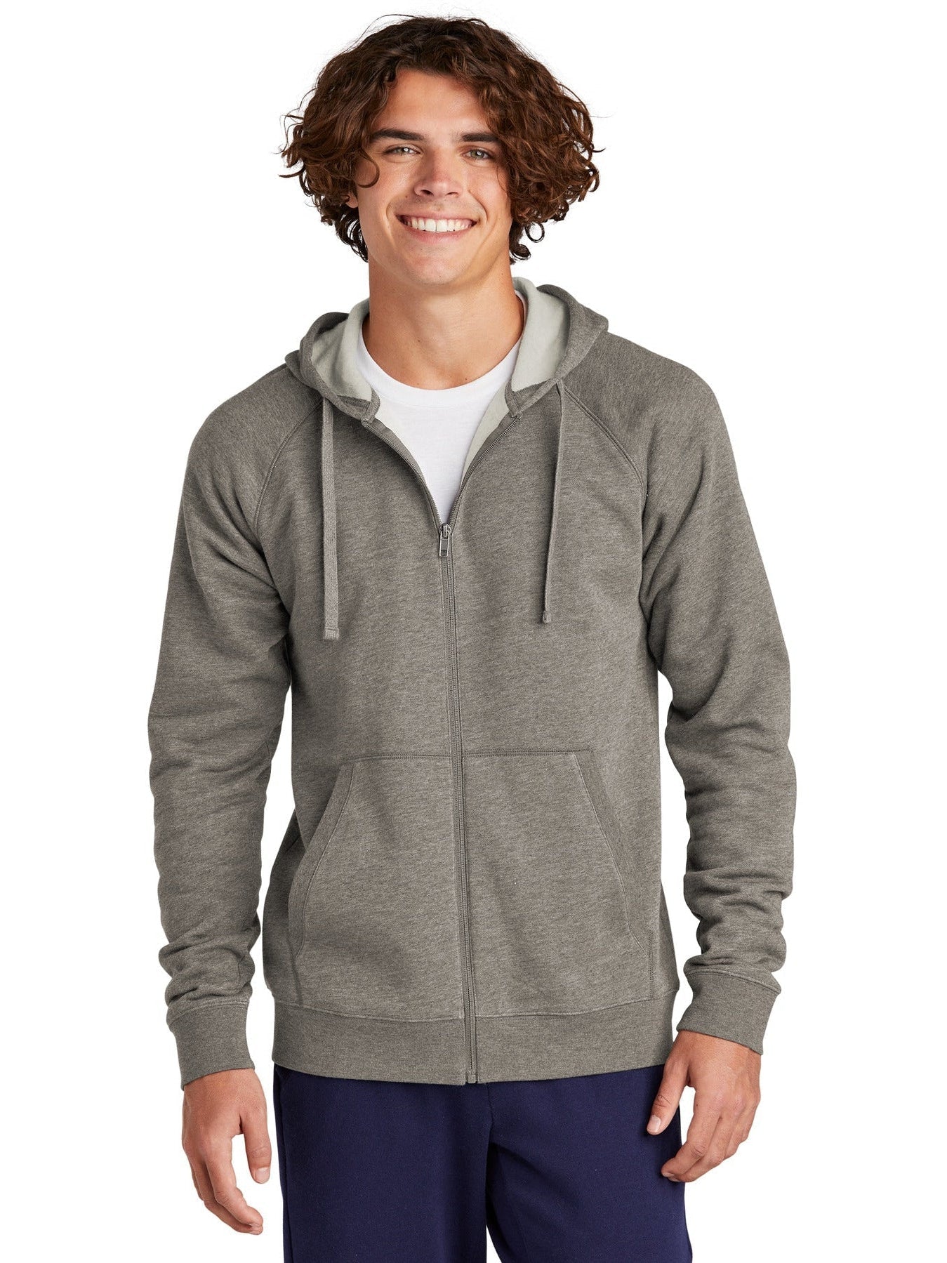  Sport-Tek Drive Fleece Hooded Full-Zip-Regular-Sport-Tek-Vintage Heather-2XL-Thread Logic