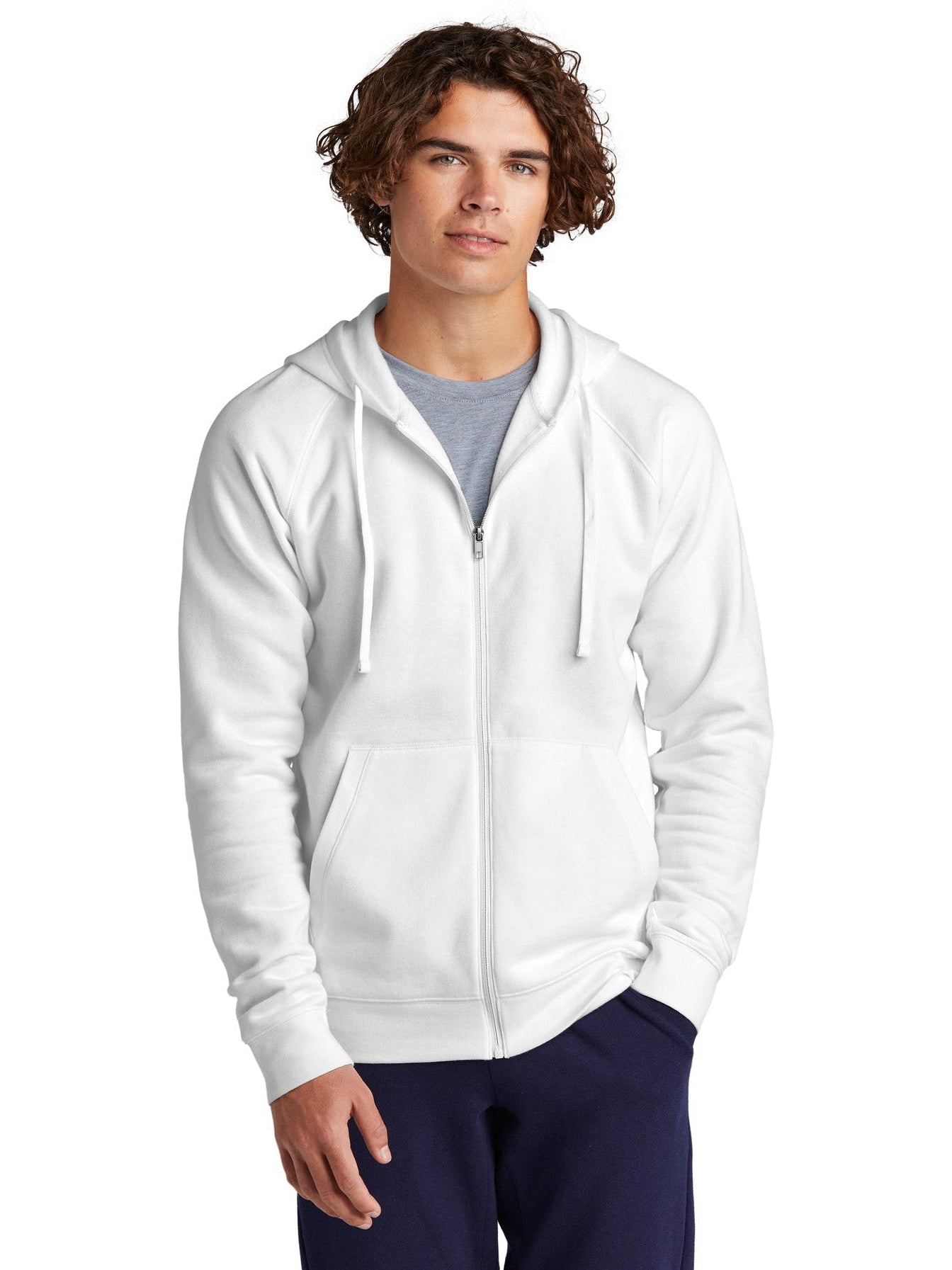  Sport-Tek Drive Fleece Hooded Full-Zip-Regular-Sport-Tek-White-2XL-Thread Logic