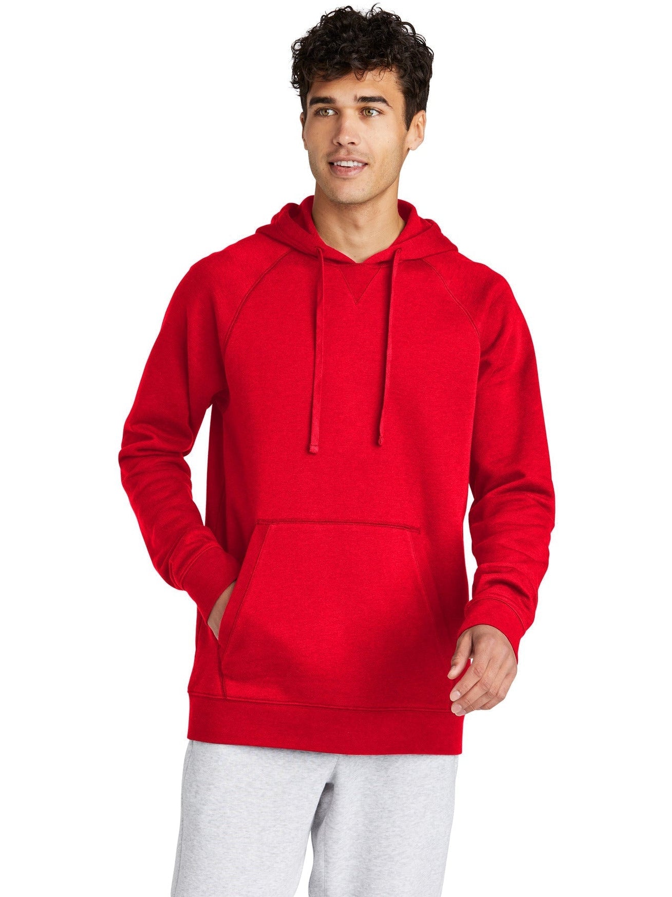  Sport-Tek Drive Fleece Pullover Hoodie-Regular-Sport-Tek-True Red-2XL-Thread Logic