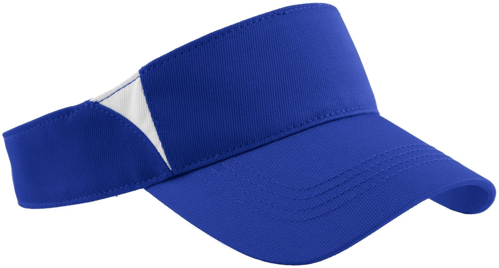  Sport-Tek Dry Zone Colorblock Visor-Regular-Sport-Tek-True Royal/White-OSFA-Thread Logic no-logo