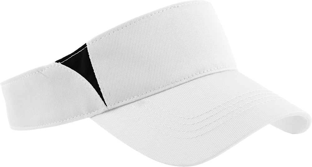  Sport-Tek Dry Zone Colorblock Visor-Regular-Sport-Tek-White/Black-OSFA-Thread Logic no-logo