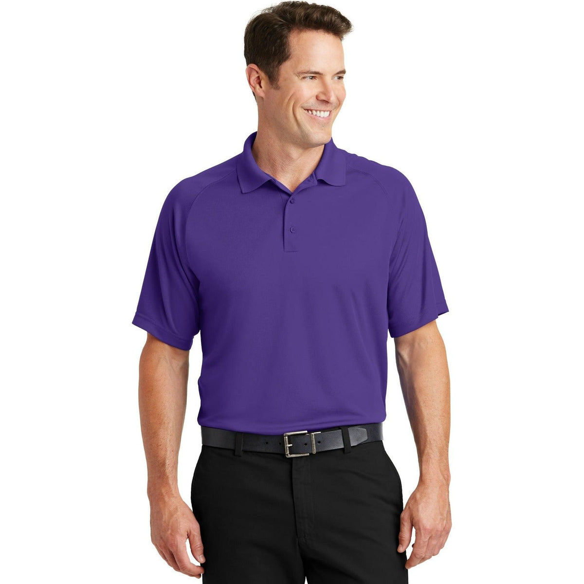 no-logo Sport-Tek Dry Zone Raglan Polo-Regular-Sport-Tek-Purple-S-Thread Logic