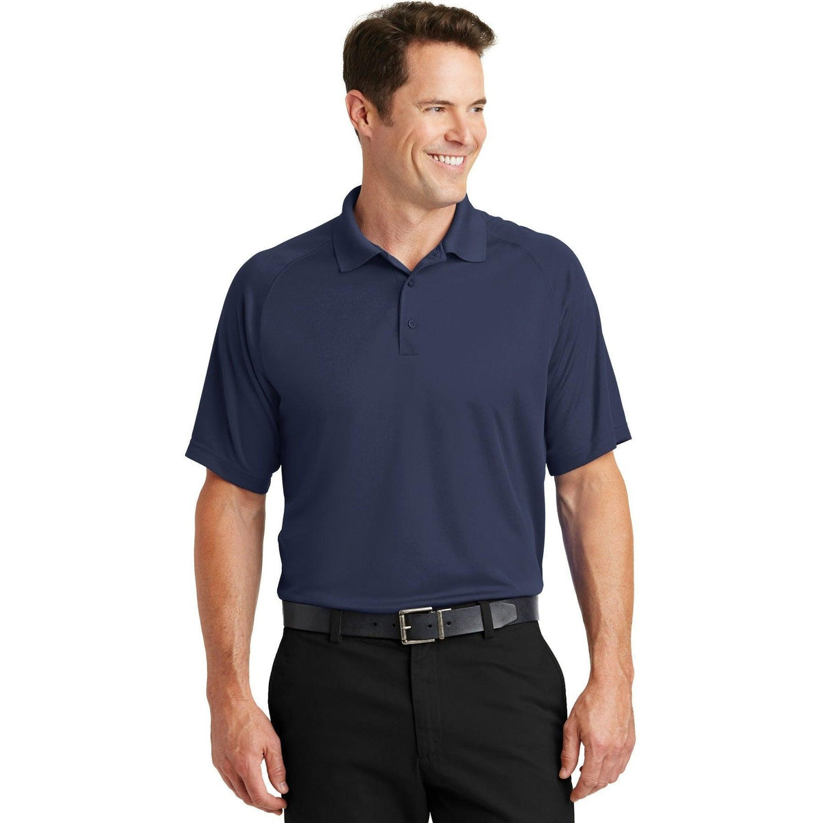 no-logo Sport-Tek Dry Zone Raglan Polo-Regular-Sport-Tek-True Navy-S-Thread Logic