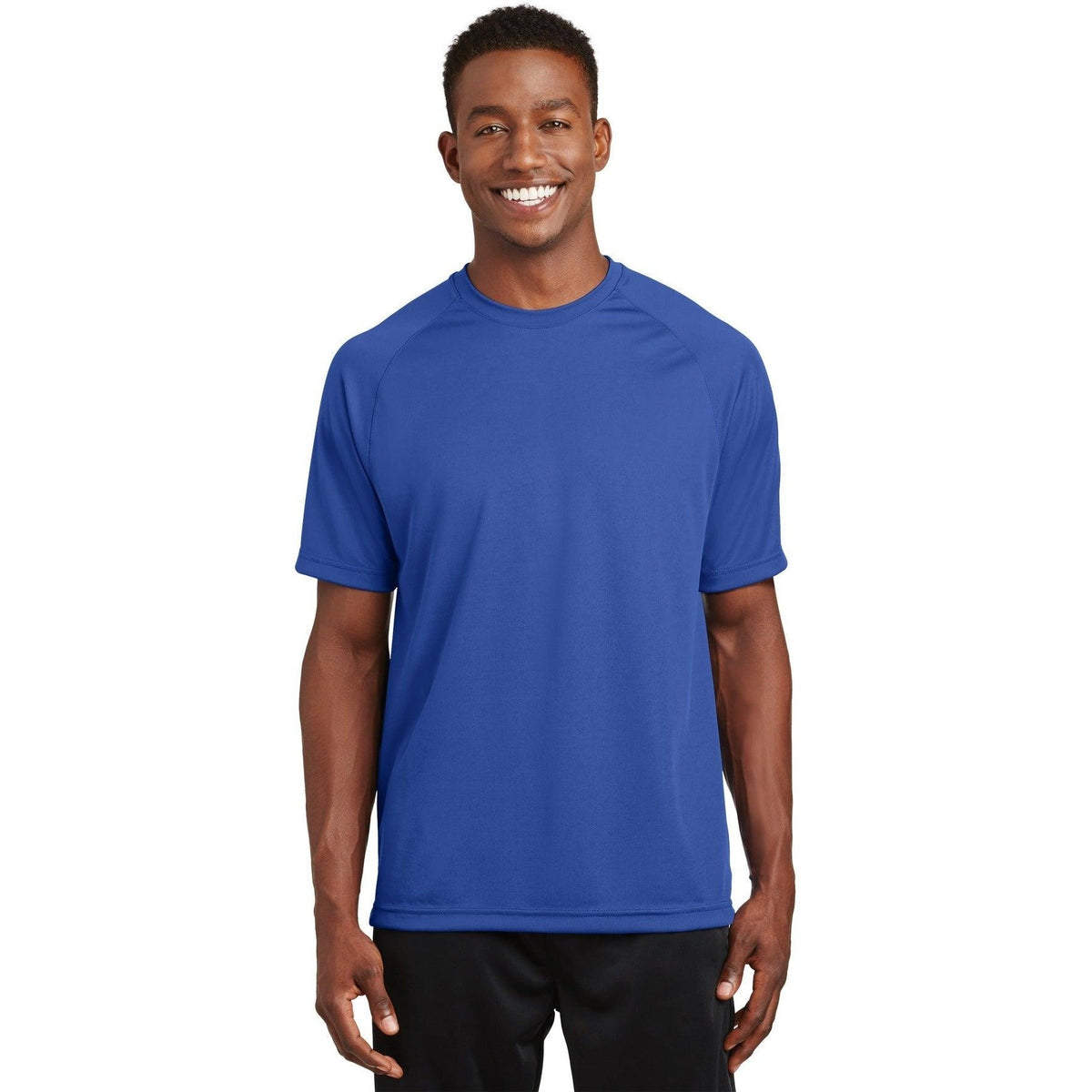 no-logo  Sport-Tek Dry Zone Short Sleeve Raglan T-Shirt-Regular-Sport-Tek-True Royal-S-Thread Logic