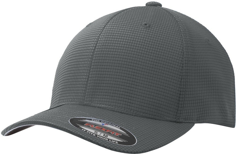  Sport-Tek Flexfit Grid Texture Cap-Regular-Sport-Tek-Graphite-L/XL-Thread Logic no-logo