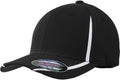  Sport-Tek Flexfit Performance Colorblock Cap-Active-Sport-Tek-Black/White-S/M-Thread Logic no-logo