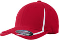  Sport-Tek Flexfit Performance Colorblock Cap-Active-Sport-Tek-True Red/White-S/M-Thread Logic no-logo