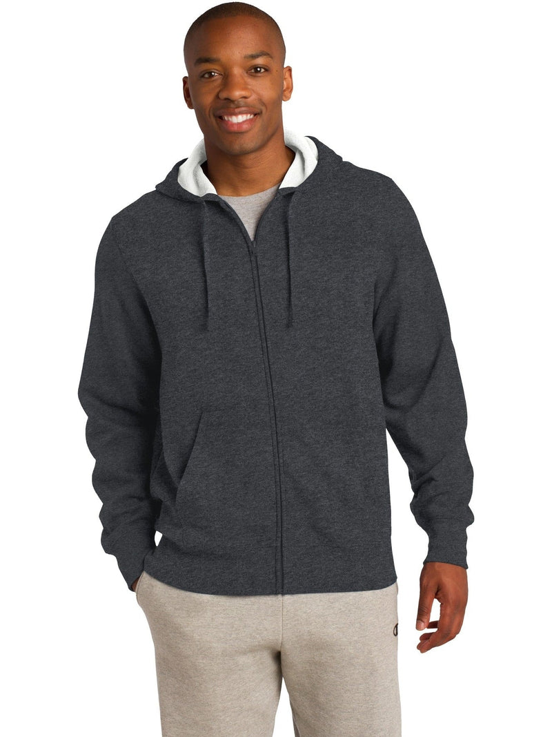  Sport-Tek Full-Zip Hooded Sweatshirt-Regular-Sport-Tek-Graphite Heather-S-Thread Logic