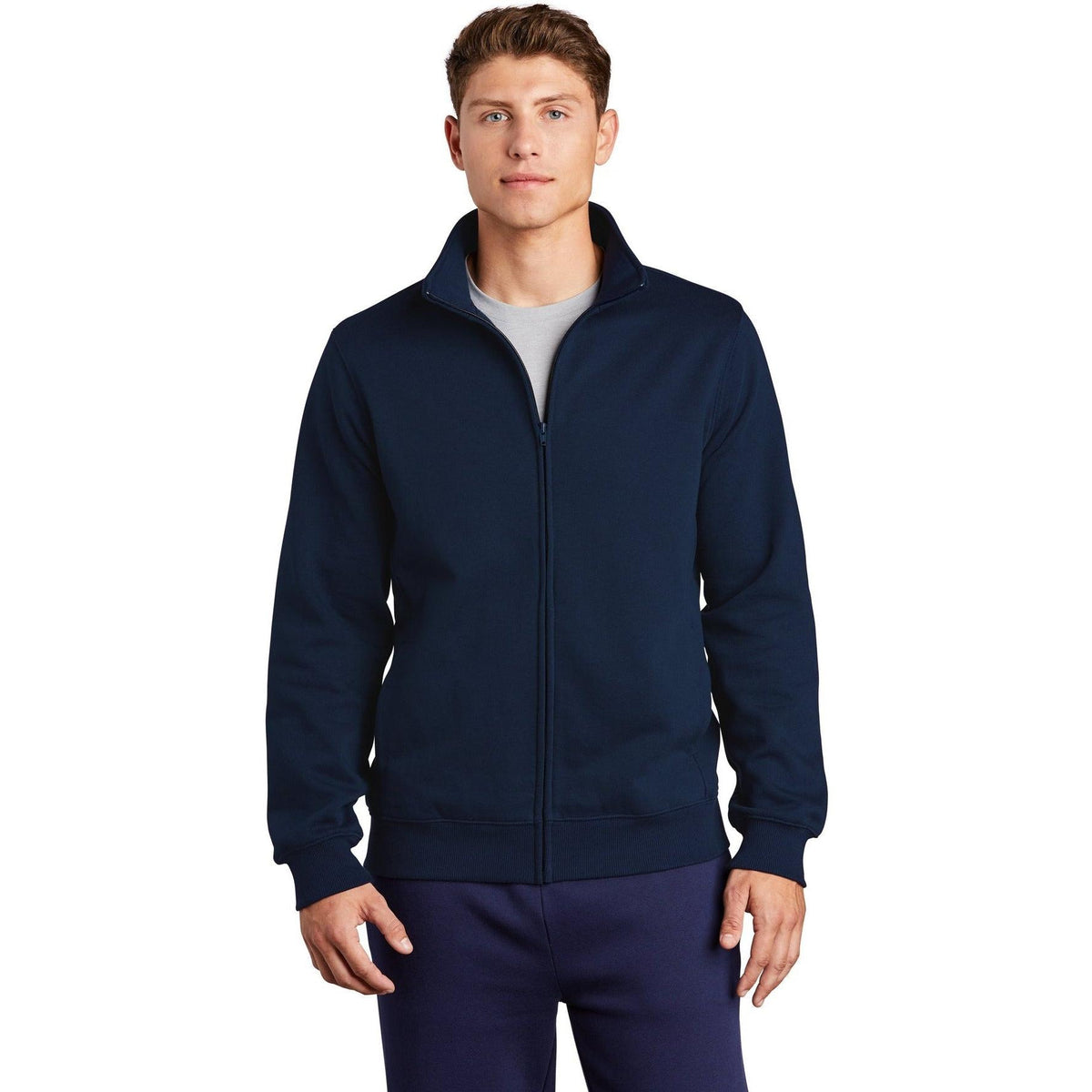 no-logo  Sport-Tek Full-Zip Sweatshirt-Regular-Sport-Tek-True Navy-S-Thread Logic