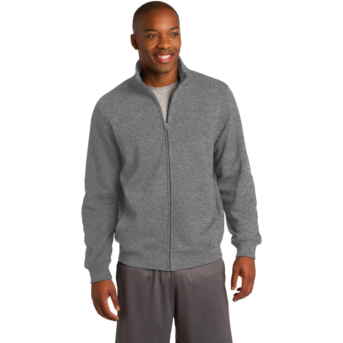 no-logo  Sport-Tek Full-Zip Sweatshirt-Regular-Sport-Tek-Vintage Heather-S-Thread Logic