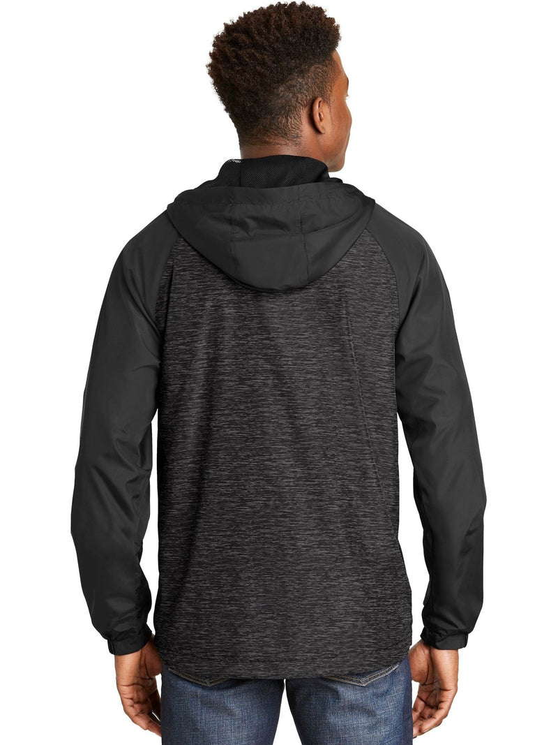 no-logo Sport-Tek Heather Colorblock Raglan Hooded Wind Jacket-Regular-Sport-Tek-Thread Logic