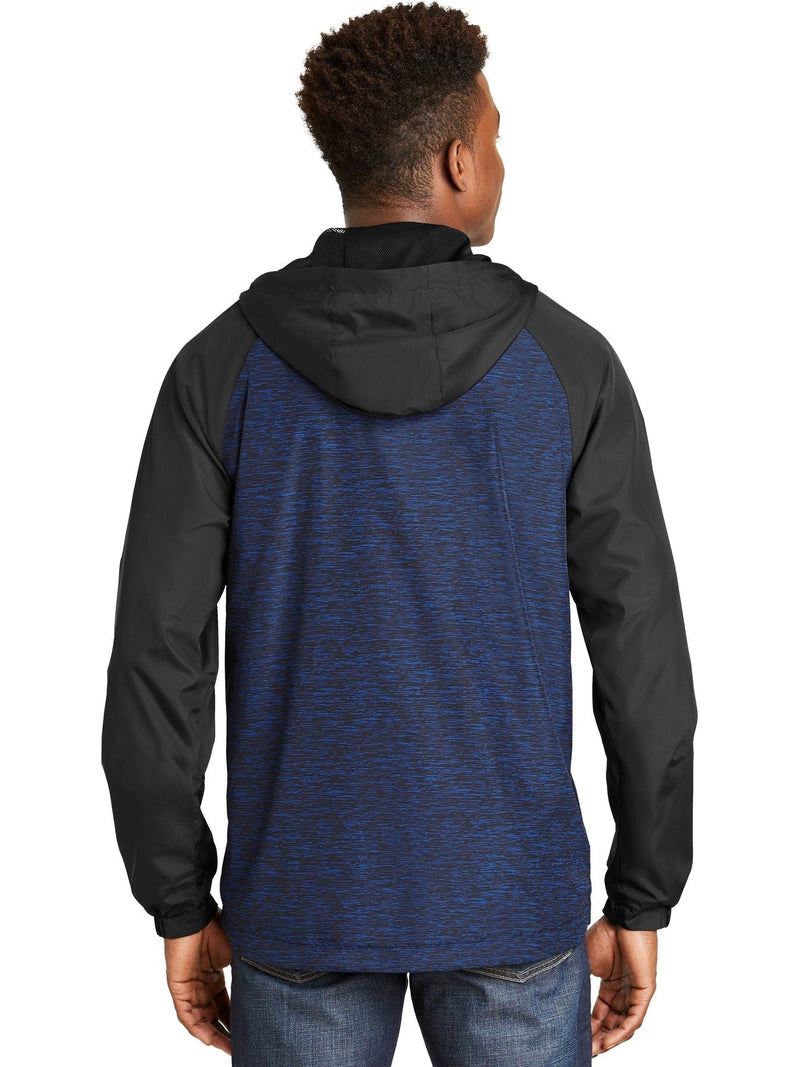 no-logo Sport-Tek Heather Colorblock Raglan Hooded Wind Jacket-Regular-Sport-Tek-Thread Logic