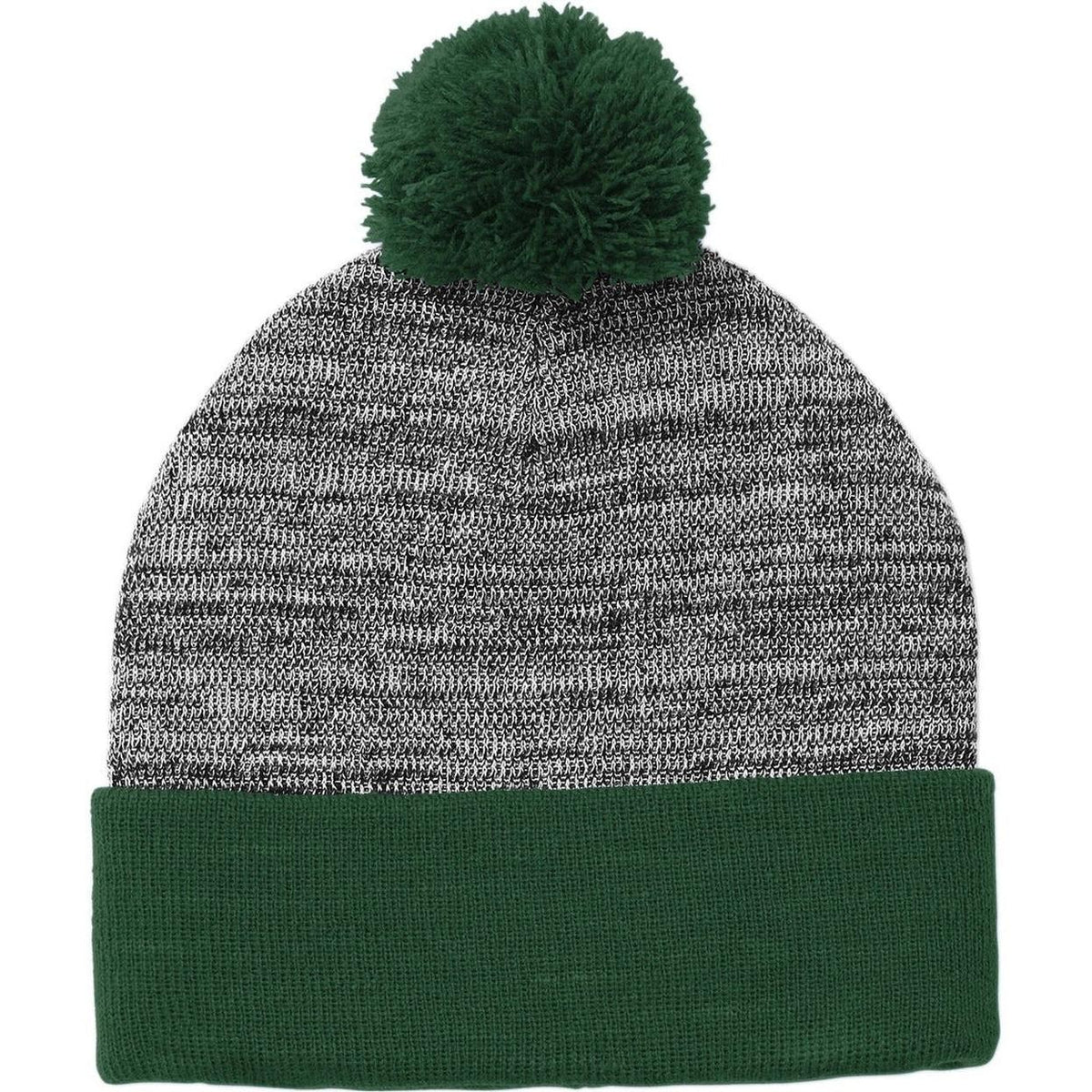 no-logo Sport-Tek Heather Pom Pom Beanie 