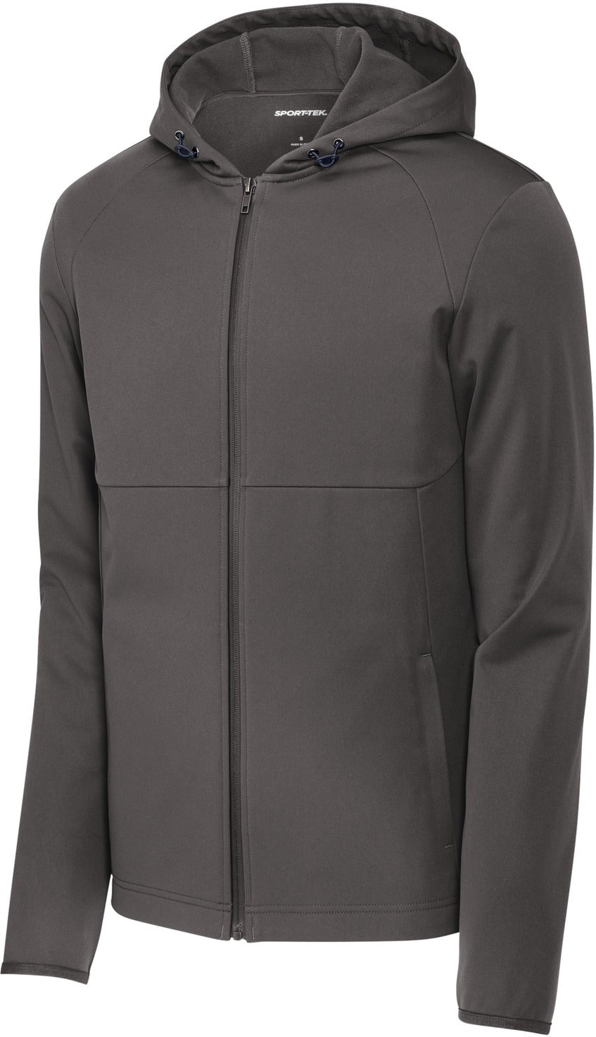  Sport-Tek Hooded Soft Shell Jacket-Regular-Sport-Tek-Graphite-S-Thread Logic