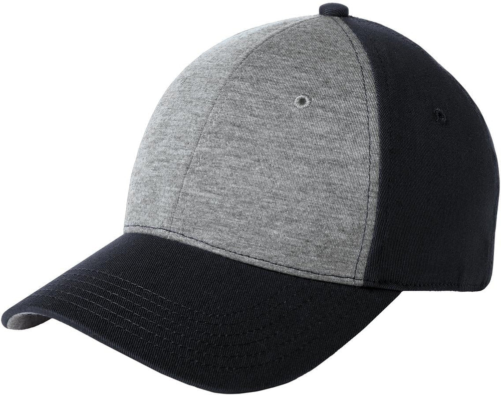 No-Logo CLOSEOUT - Sport-Tek Jersey Front Cap-Headwear-Sport-Tek-Vintage Heather/Black-OSFA-Thread Logic