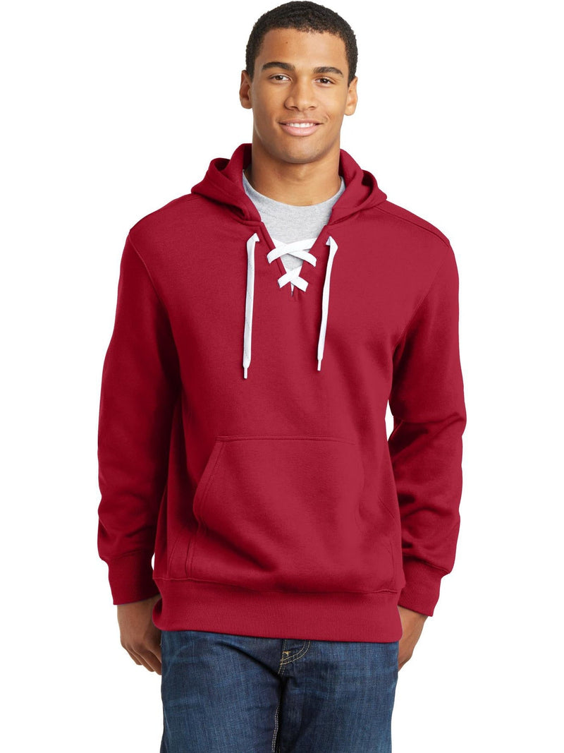  Sport-Tek Lace Up Pullover Hooded Sweatshirt-Regular-Sport-Tek-Deep Red-S-Thread Logic